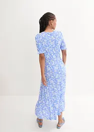 Robe en jersey à manches bouffantes et volant, bonprix