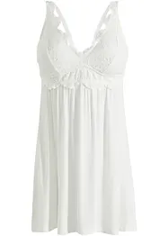 Nuisette en viscose avec broderies anglaises, bonprix