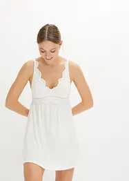 Nuisette en viscose avec broderies anglaises, bonprix