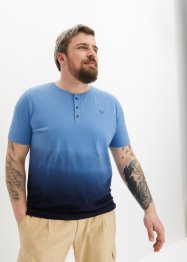 T-shirt col Henley, manches courtes avec dégradé en coton, bpc bonprix collection