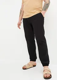 Pantalon taille élastiquée Regular Fit en gaze de coton, Tapered, bonprix