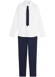 Ensemble festif 3 pièces garçon avec pantalon chino, chemise, cravate, bonprix