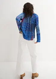 Blouse-tunique froissée à manches longues, bonprix