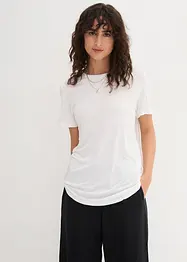 T-shirt long en viscose avec base arrondie, bonprix