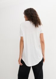 T-shirt long en viscose avec base arrondie, bonprix