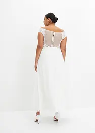 Robe de mariée à encolure Carmen avec dentelle, bonprix