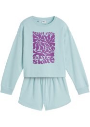 Sweatshirt et short (ens. 2 pces) fille en coton, bpc bonprix collection