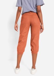 Pantalon 3/4 en lin avec taille confortable, Loose-Fit, bonprix