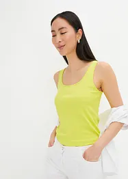 Top côtelé 100% coton, bonprix