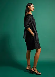 Robe brodée à col Bardot, bonprix