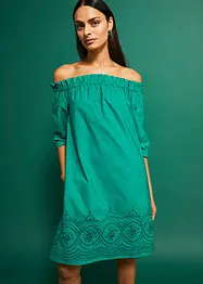 Robe brodée à épaules découvertes, bonprix