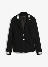 Blazer en jersey coton à détails rayés, bonprix