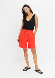 Short en lin mélangé avec taille élastiquée, bonprix