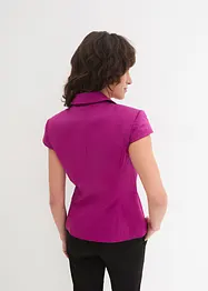 Blazer à manches courtes en satin de coton, bonprix