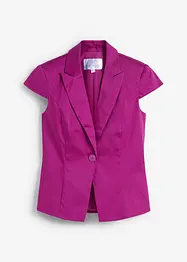 Blazer à manches courtes en satin de coton, bonprix