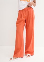 Pantalon palazzo avec lin, coupe très ample, bpc bonprix collection