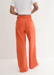 Pantalon palazzo avec lin, coupe très ample, bonprix