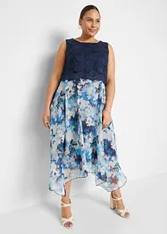 Robe en mousseline avec dentelle, bonprix