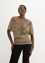 Pull ajouré à sequins multicolores, bonprix