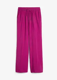 Pantalon ample à taille élastiquée en viscose mélangée, bonprix