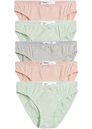 Lot de 5 slips coton, bonprix