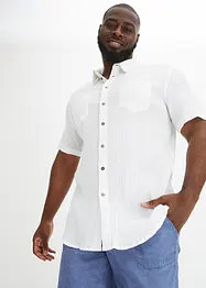Chemise manches courtes 100% coton, aspect froissé, bonprix
