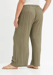 Pantalon palazzo en viscose douce, bonprix