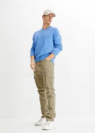 Pantalon slim extensible, jambes droites, avec poches cargo, bonprix
