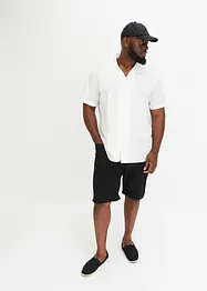 Bermuda à taille élastiquée en lin mélangé, Regular Fit, bonprix