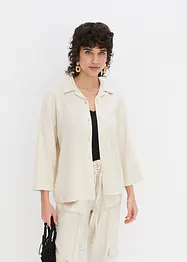 Blouse avec col à revers en lin, bpc bonprix collection