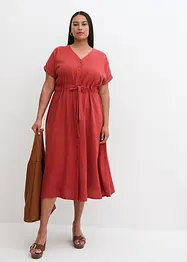 Robe avec lin mélangé, bonprix