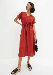 Robe avec lin mélangé, bonprix