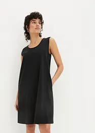 Robe trapèze courte en jersey, sans manches, bonprix