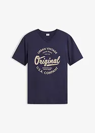 T-shirt col V, 100% coton, bonprix