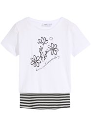 T-shirt 2 en 1 fille et top (ens. 2 pces) en coton, bpc bonprix collection