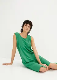 Robe trapèze courte en jersey, sans manches, bonprix