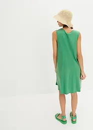 Robe trapèze courte en jersey, sans manches, bonprix