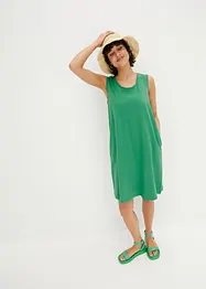 Robe trapèze courte en jersey, sans manches, bonprix
