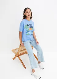 T-shirt avec imprimé en coton, RAINBOW