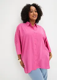 Chemisier oversize avec dos en broderie anglaise, bonprix