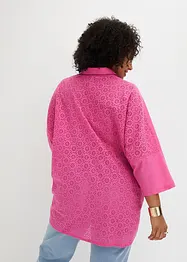 Chemisier oversize avec dos en broderie anglaise, bonprix