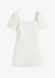 Robe courte à manches bouffantes et col bardot, bonprix