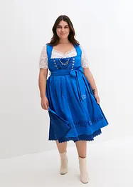 Dirndl à tablier en satin brodé (ens. 2 pces), bonprix