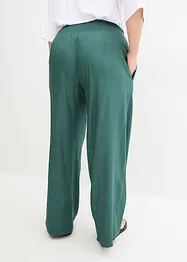 Pantalon à taille élastiquée en crêpe de viscose fluide, bonprix