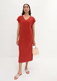 Robe midi en jersey côtelé, bonprix