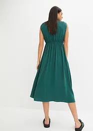 Robe drapée longueur midi, bonprix