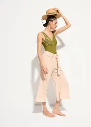 Pantalon de plage en gaze de coton, longueur 3/4, bonprix