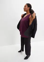 Top en viscose à encolure zippée, bonprix