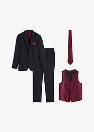 Costume de marié Slim (ens. 5 pces) avec gilet et cravate, bonprix