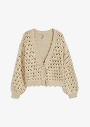 Cardigan ajouré 100% coton, bonprix